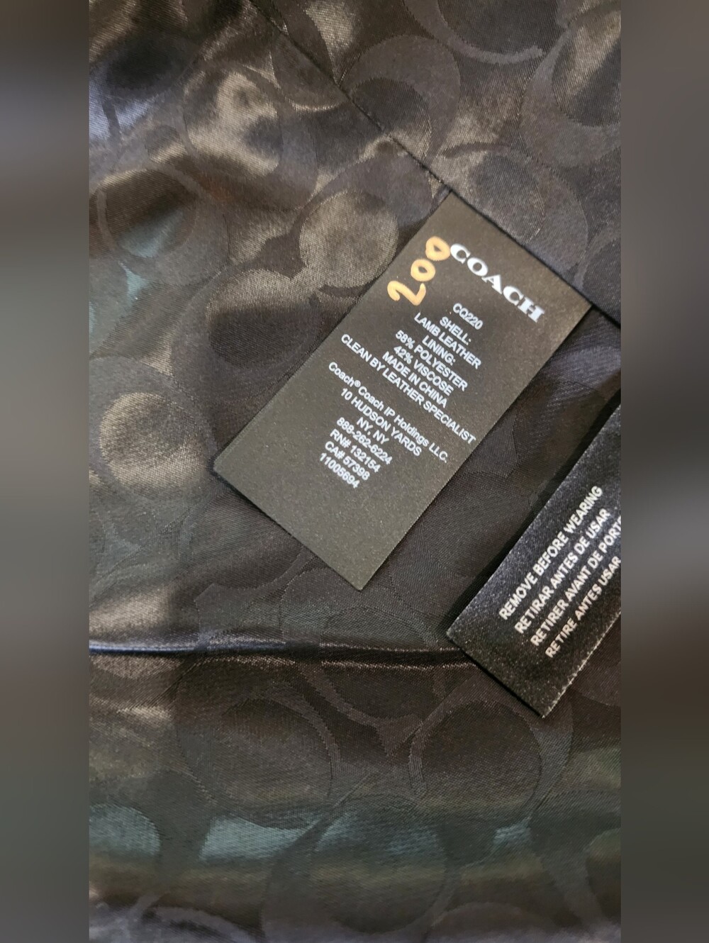 Coach Green Lambskin Leather Blazer Oversized Jacket Small New With Tags CQ220 - Picture 13 of 15
